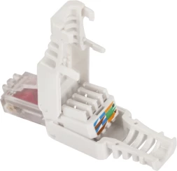 Коннектор Lanmaster LAN-TMP-U6-WH полев. RJ45 кат.6 UTP бел.