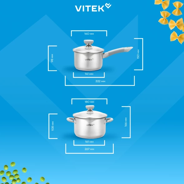 Набор посуды Vitek Вкус жизни VT-SS1218 8 предметов