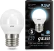 Лампа светодиодная Gauss 9.5Вт цок.:E27 шар 220B 4100K св.свеч.бел.нейт. P45 (упак.:1шт) (105102210)