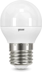 Лампа светодиодная Gauss 9.5Вт цок.:E27 шар 220B 4100K св.свеч.бел.нейт. P45 (упак.:1шт) (105102210)