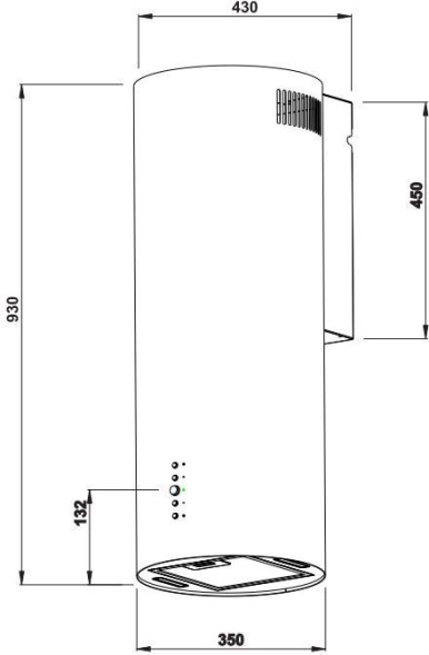 Вытяжка каминная Weissgauff Gracia WH белый управление: кнопочное (1 мотор)
