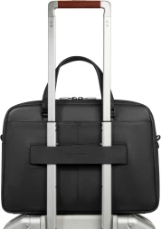 Деловая сумка мужская Piquadro Ael CA6920S142/N с отделением для ноутбука 14&amp;quot; черная натур.кожа