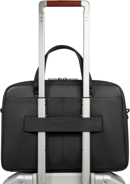 Деловая сумка мужская Piquadro Ael CA6920S142/N с отделением для ноутбука 14&amp;quot; черная натур.кожа
