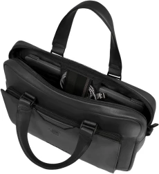 Деловая сумка мужская Piquadro Ael CA6920S142/N с отделением для ноутбука 14&amp;quot; черная натур.кожа