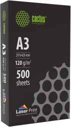 Бумага Cactus CS-LPA3120500 A3/120г/м2/500л./белый CIE170% для лазерной печати