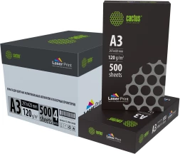 Бумага Cactus CS-LPA3120500 A3/120г/м2/500л./белый CIE170% для лазерной печати