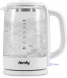 Чайник электрический Domfy DSW-EK304 1.6л. 2200Вт белый корпус: стекло/пластик