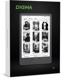 Электронная книга Digma A8 7.8&amp;quot; E-ink HD Carta 1873x1404 Touch Screen 1.8Ghz 3072/32Gb/SD/microSDHC/подсветка дисплея темно-серый