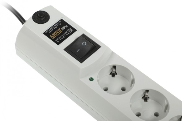 Сетевой фильтр Most HPw 2м (6 розеток) белый (коробка)