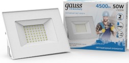 Прожектор уличный Gauss Elementary светодиодный 50Втбелый (613120350)