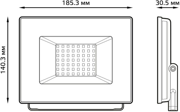 Прожектор уличный Gauss Elementary светодиодный 50Втбелый (613120350)