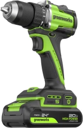 Дрель-шуруповерт Greenworks DD560 аккум. патрон:быстрозажимной (3708407CUA)