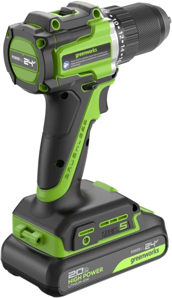 Дрель-шуруповерт Greenworks DD560 аккум. патрон:быстрозажимной (3708407CUA)
