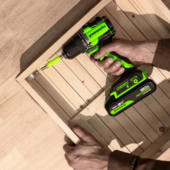 Дрель-шуруповерт Greenworks DD560 аккум. патрон:быстрозажимной (3708407CUA)