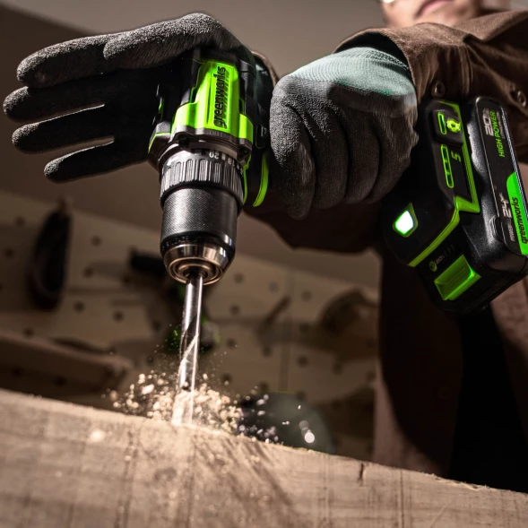 Дрель-шуруповерт Greenworks DD560 аккум. патрон:быстрозажимной (3708407CUA)