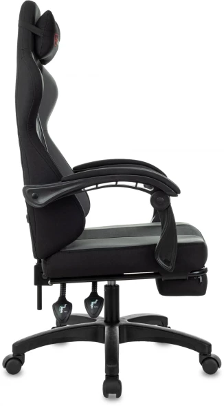 Кресло игровое Zombie Weaver черный/серый с подголов. крестов. пластик подст.для ног пластик черный