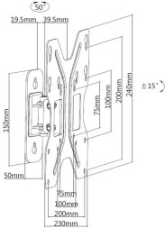 Кронштейн для телевизора Ultramounts UM863 черный 23&amp;quot;-42&amp;quot; макс.30кг настенный наклон