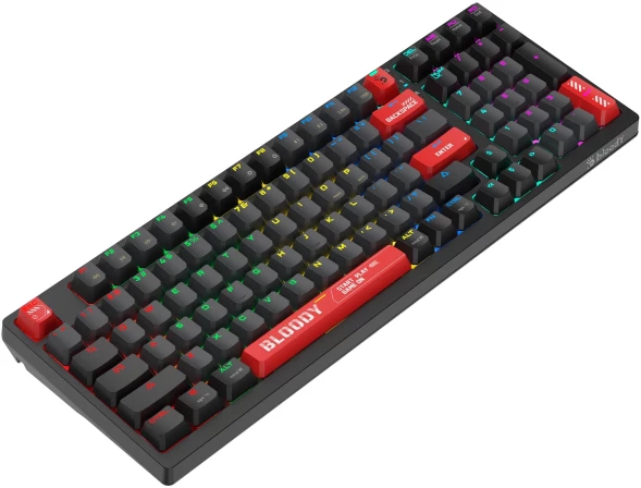 Клавиатура A4Tech Bloody WS98 механическая черный USB беспроводная BT/Radio Multimedia for gamer LED (WS98)