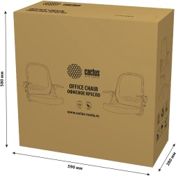 Кресло Cactus CS-WMC212-GY белый/серый сетка/ткань низк.спин. крестов. пластик пластик белый