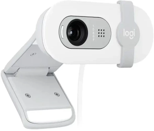 Камера Web Logitech HD Webcam Brio 100 белый 2Mpix (1920x1080) USB-A с микрофоном (960-001618)