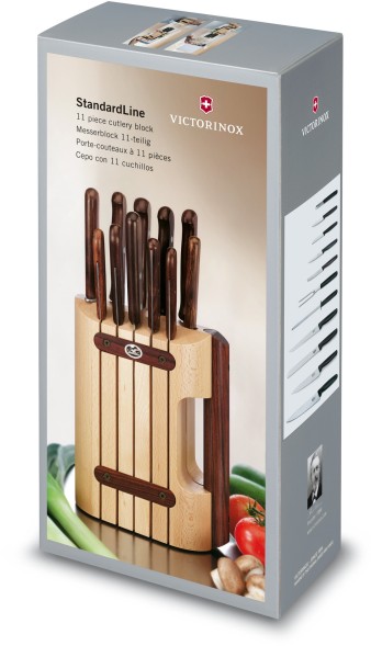 Набор ножей кухон. Victorinox Wood (5.1150.11) компл.:11предм. с подставкой дерево подар.коробка