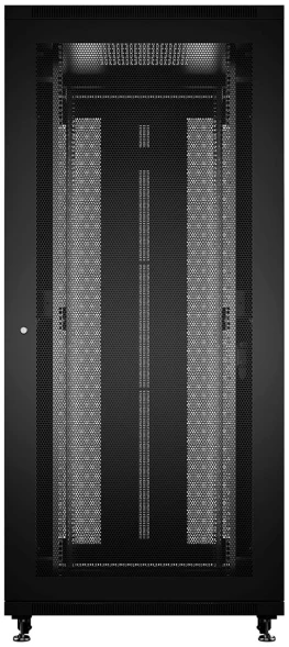 Шкаф серверный Cabeus (ND-05C-42U80/100-BK) напольный 42U 800x1000мм пер.дв.перфор. задн.дв.перфор. 800кг RAL 7035 900мм 132кг 220град. 2055мм IP20 сталь