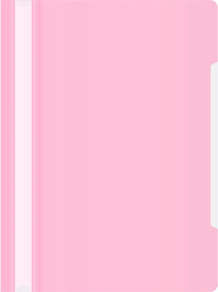 Папка-скоросшиватель Бюрократ Pastel -PSLPAST/PINK A4 прозрач.верх.лист пластик розовый 0.14/0.18