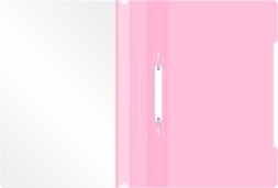 Папка-скоросшиватель Бюрократ Pastel -PSLPAST/PINK A4 прозрач.верх.лист пластик розовый 0.14/0.18