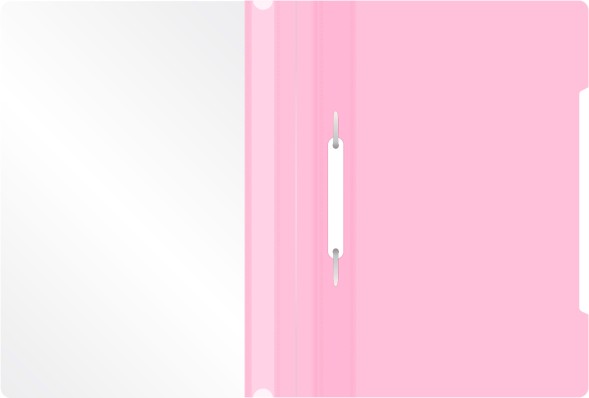 Папка-скоросшиватель Бюрократ Pastel -PSLPAST/PINK A4 прозрач.верх.лист пластик розовый 0.14/0.18