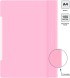 Папка-скоросшиватель Бюрократ Pastel -PSLPAST/PINK A4 прозрач.верх.лист пластик розовый 0.14/0.18
