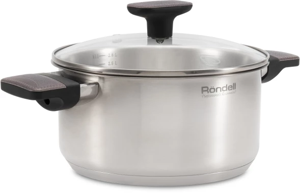 Кастрюля Rondell Chambray RDS-1955 2.8л. d=20см (с крышкой) стальной