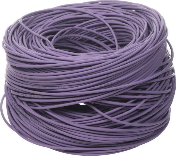 Кабель информационный Lanmaster TWT-5EUTP-NGLS кат.5E UTP 4 пары 24AWG PVC внутренний 305м фиолетовый