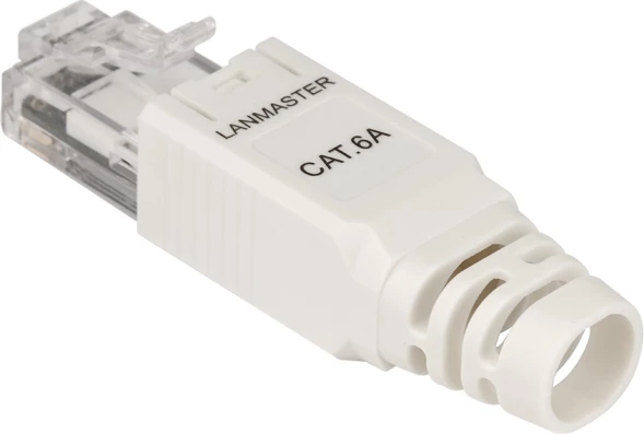 Коннектор Lanmaster LAN-TMP-U6A-WH полев. RJ45 кат.6A UTP бел. (упак.:1шт)