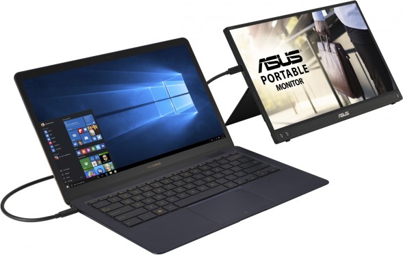 Монитор Asus 15.6&amp;quot; Portable MB16ACV темно-серый IPS LED 16:9 глянцевая 250cd 178гр/178гр 1920x1080 60Hz FHD USB 0.83кг