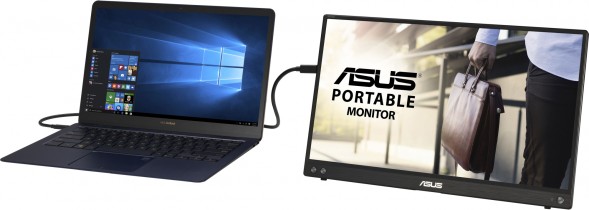Монитор Asus 15.6&amp;quot; Portable MB16ACV темно-серый IPS LED 16:9 глянцевая 250cd 178гр/178гр 1920x1080 60Hz FHD USB 0.83кг