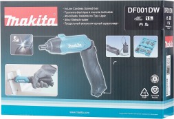 Отвертка аккум. Makita DF001DW аккум. патрон:шестигранник 6.35 мм (1/4) (кейс в комплекте)
