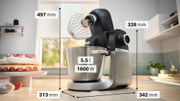 Кухонная машина Bosch MUMS6ZS17 планетар.вращ. 1600Вт черный