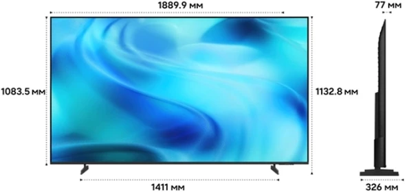 Телевизор LED Samsung 85&amp;quot; UE85U8000HUXPY черный/серый 4K Ultra HD 60Hz DVB-T2 DVB-C DVB-S2 USB WiFi Smart TV