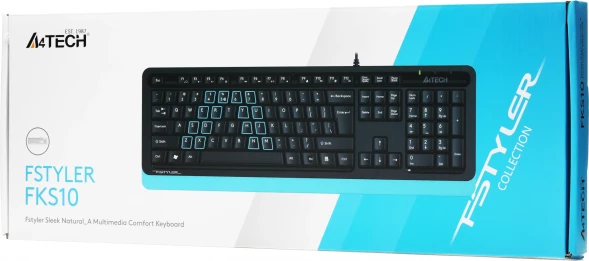 Клавиатура A4Tech Fstyler FKS10 черный/синий USB