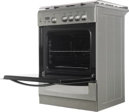 Плита Газовая Gefest 6100-03 0004 нержавеющая сталь (стеклянная крышка) реш.чугун