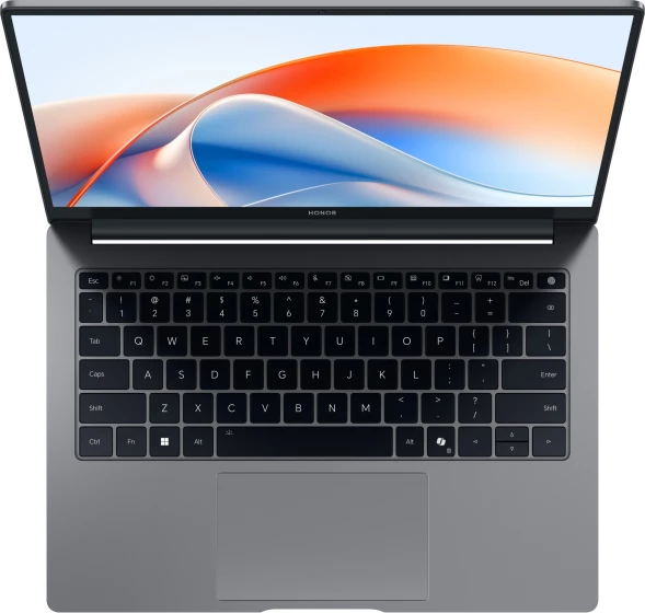 Ноутбук Honor MagicBook X14 Plus 2025 FermiB-5651F Core 5 220H 16Gb SSD512Gb Intel Iris Xe graphics 14&amp;quot; IPS WQXGA (2880x1800) Windows 11 Home grey space WiFi BT Cam (5301ALWC)