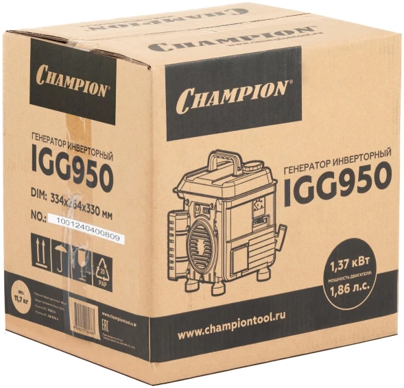 Генератор Champion IGG950 0.9кВт