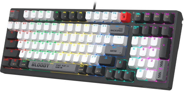 Клавиатура A4Tech Bloody WS98 механическая черный/белый USB беспроводная BT/Radio Multimedia for gamer LED (WS98)