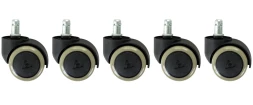 Набор колес Бюрократ CastorSet3850/PU черный для паркета/ламината 50мм