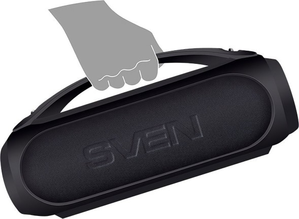 Колонка порт. Sven PS-380 черный 40W 2.0 BT/3.5Jack/USB 10м 3000mAh (SV-021290)