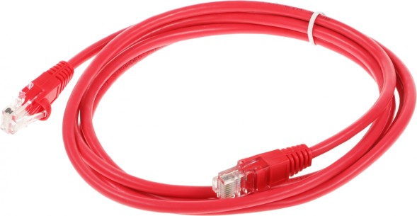 Патч-корд cat5E molded 2м красный RJ-45 (m)-RJ-45 (m)