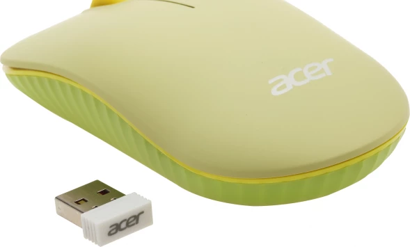 Клавиатура + мышь Acer OCC205 клав:зеленый/желтый мышь:зеленый/желтый USB беспроводная slim Multimedia (ZL.ACCEE.00E)