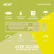 Клавиатура + мышь Acer OCC205 клав:зеленый/желтый мышь:зеленый/желтый USB беспроводная slim Multimedia (ZL.ACCEE.00E)