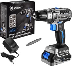Дрель-шуруповерт Deko Sharker 20V аккум. патрон:быстрозажимной (063-4037)