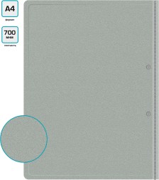 Папка метал.пруж.скоросш. Бюрократ -PZ07PGREY A4 пластик 0.7мм внут.и торц.карм серый